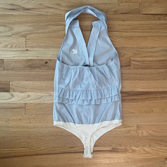 Celyn B by Elisabetta Franchi Collared Halter Bodysuit – Size Small - Picture 2 of 9